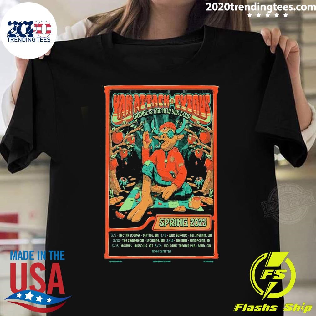 Original Yak Attack And Cytrus Orange Is The New Yak Tour 2025 T-shirt