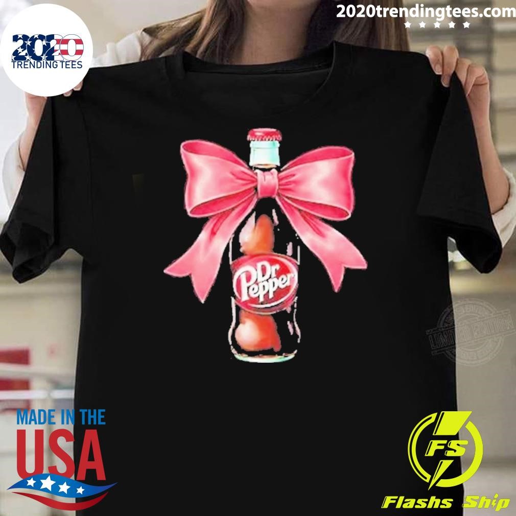 Premium Dr Pepper Pink Bow Coquette T-shirt