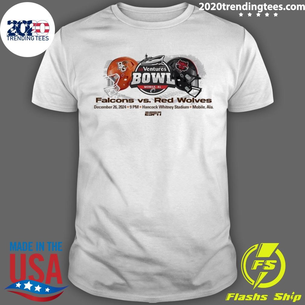 Premium Falcon Vs. Red Wolves 68 Ventures Bowl December 26, 2024 Hancock Whitney Stadium Mobile, Alabama T-shirt