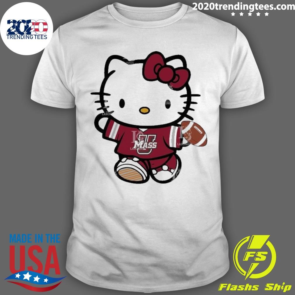 Premium Massachusetts Minutemen Hello Kitty Cute Celebrating T-Shirt