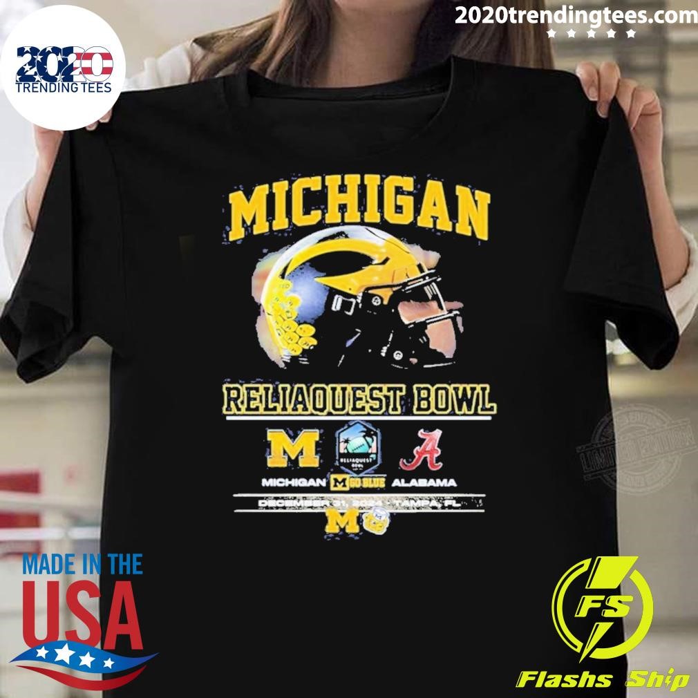 Premium Michigan Reliaquest Bowl Michigan Go Blue Alabama T-shirt