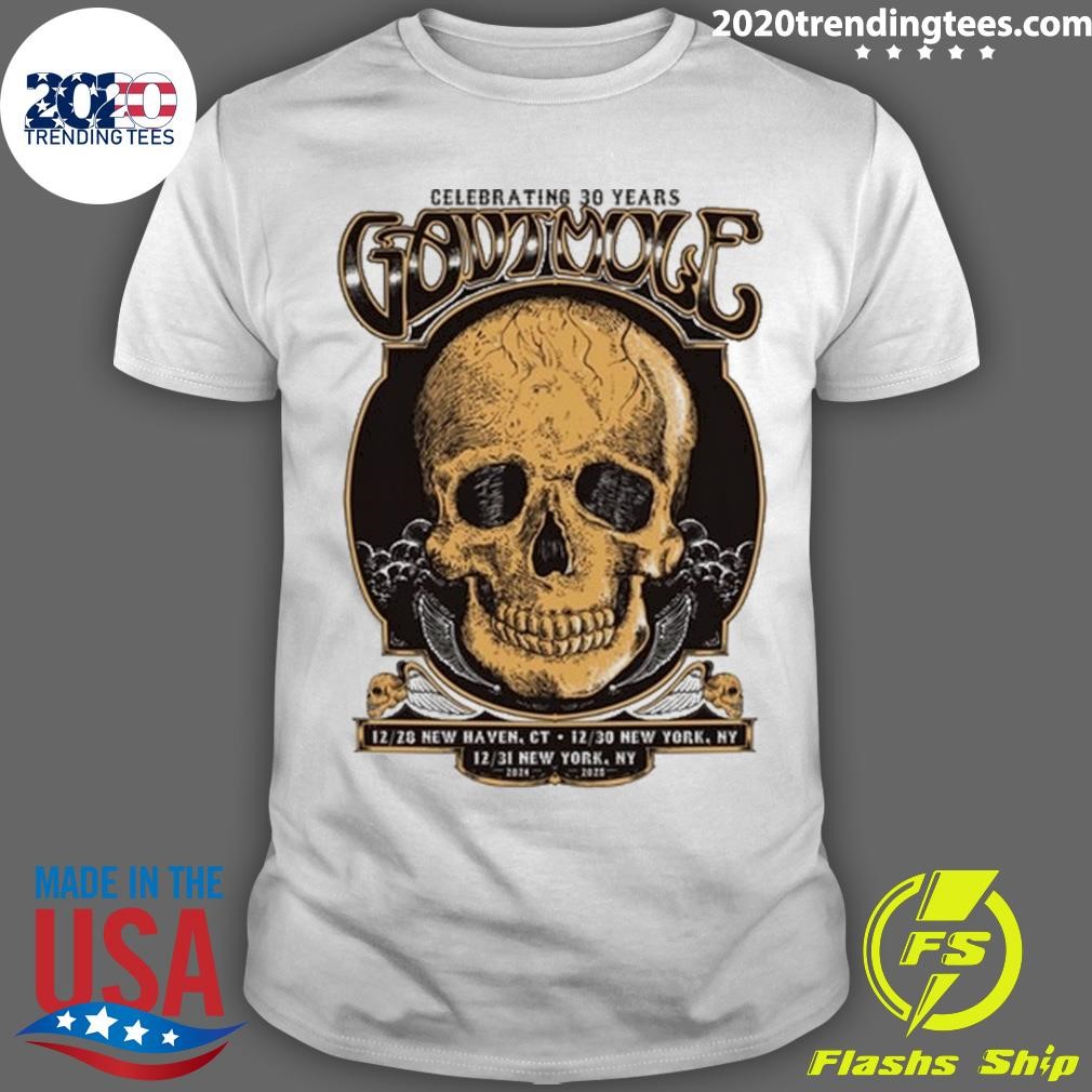 Top Celebrating 30 Years Gov't Mule Dec 28 2024 New Haven Ct And Dec 30-31 2024 New York Ny T-shirt