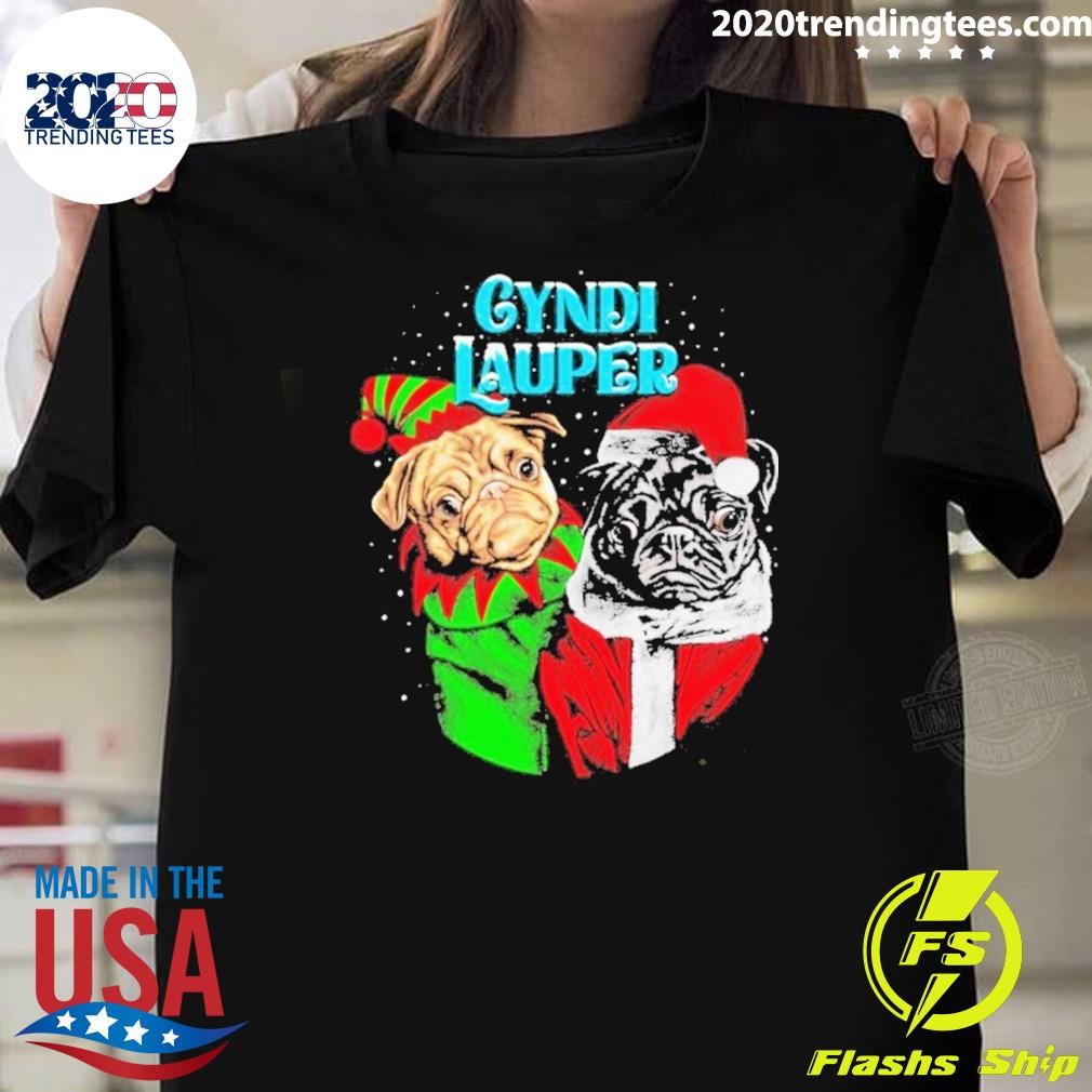 Top Cyndi Lauper Dog Christmas 2024 T-shirt