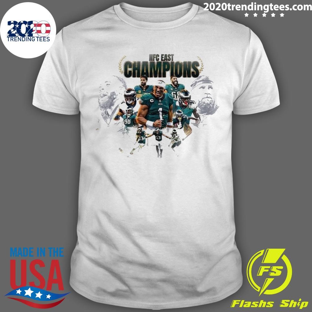 Top Design Philadelphia Eagles Players 2024 Nfc East Division Champions T-shirt