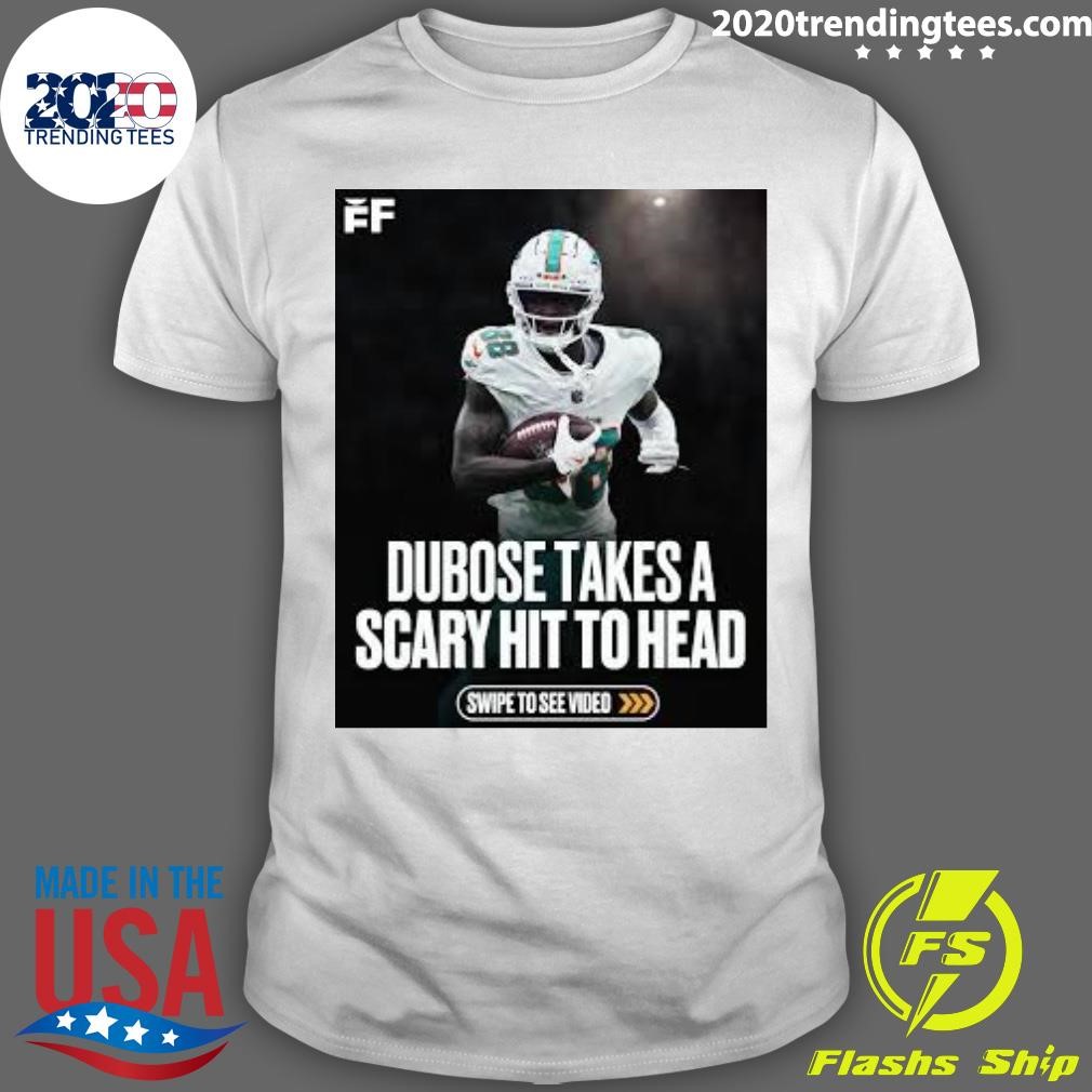 Top Dolphins' WR Grant Dubose Takes A Scary Hit To Head Swipe To See Video T-shirt