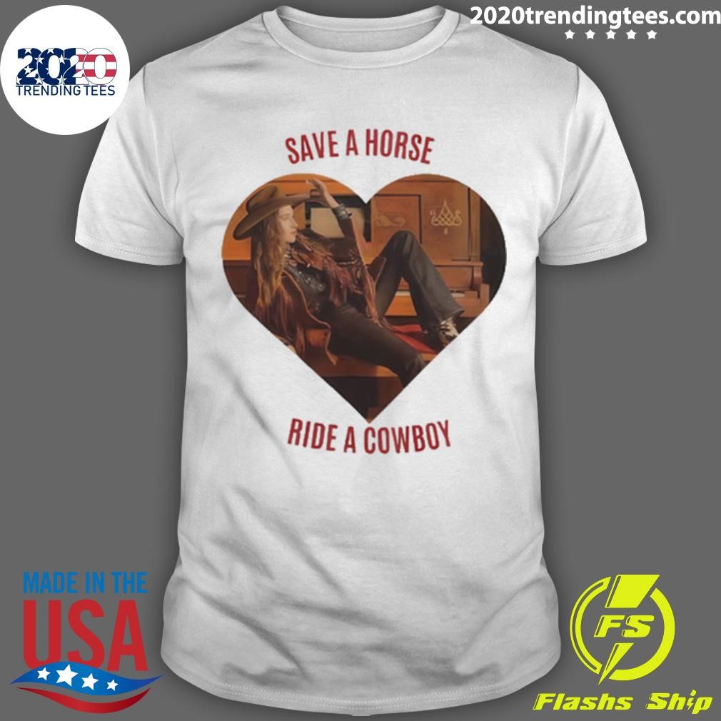 Top Heart Save A Horse Ride A Cowboy T-shirt