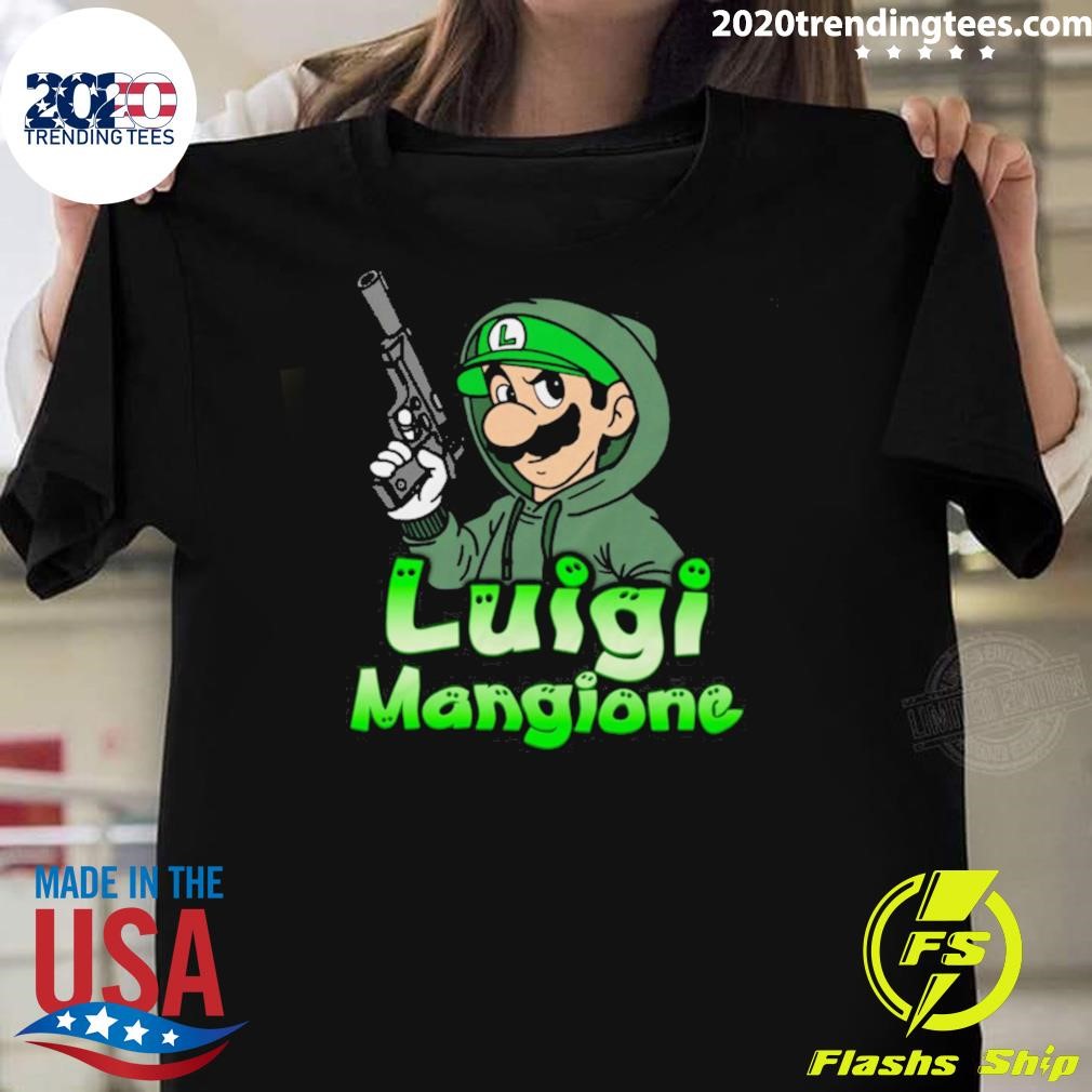 Top Mario Luigi Mangione T-shirt