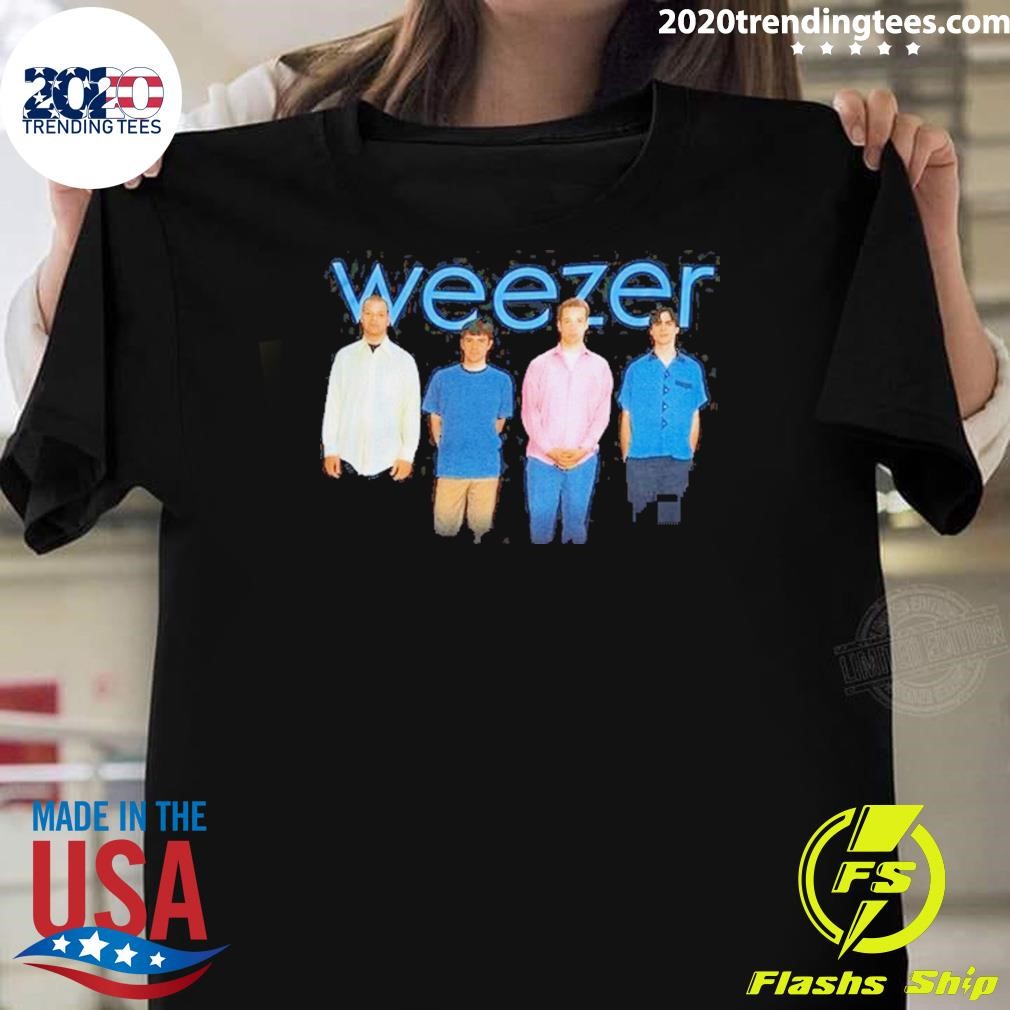 Top Weezer Blue Album Band 2025 T-shirt