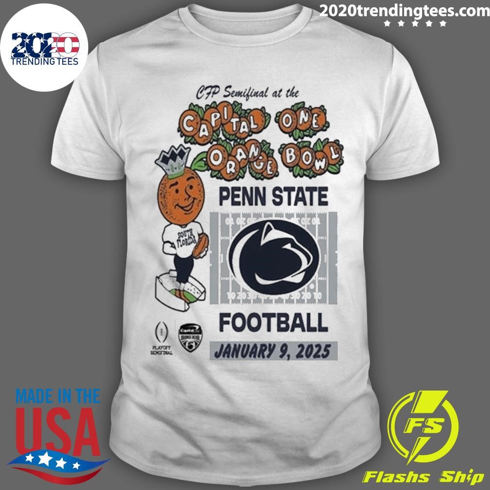 Funny Penn State Nittany Lions Football 2025 Cfp Semifinal At The Capital One Orange Bowl Bound January 9, 2025 T-shirt