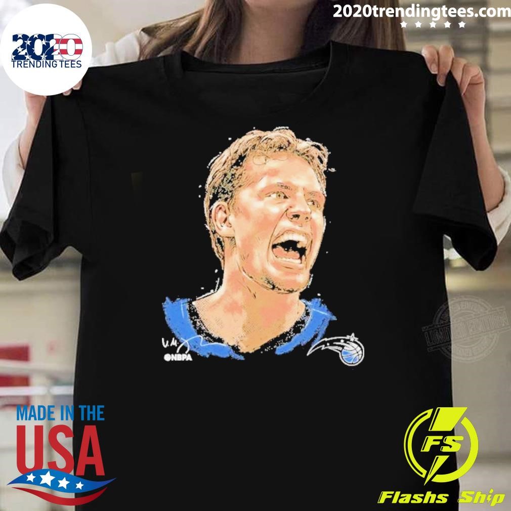 Nice Moritz Wagner Orlando Magic Portrait Signature T-shirt