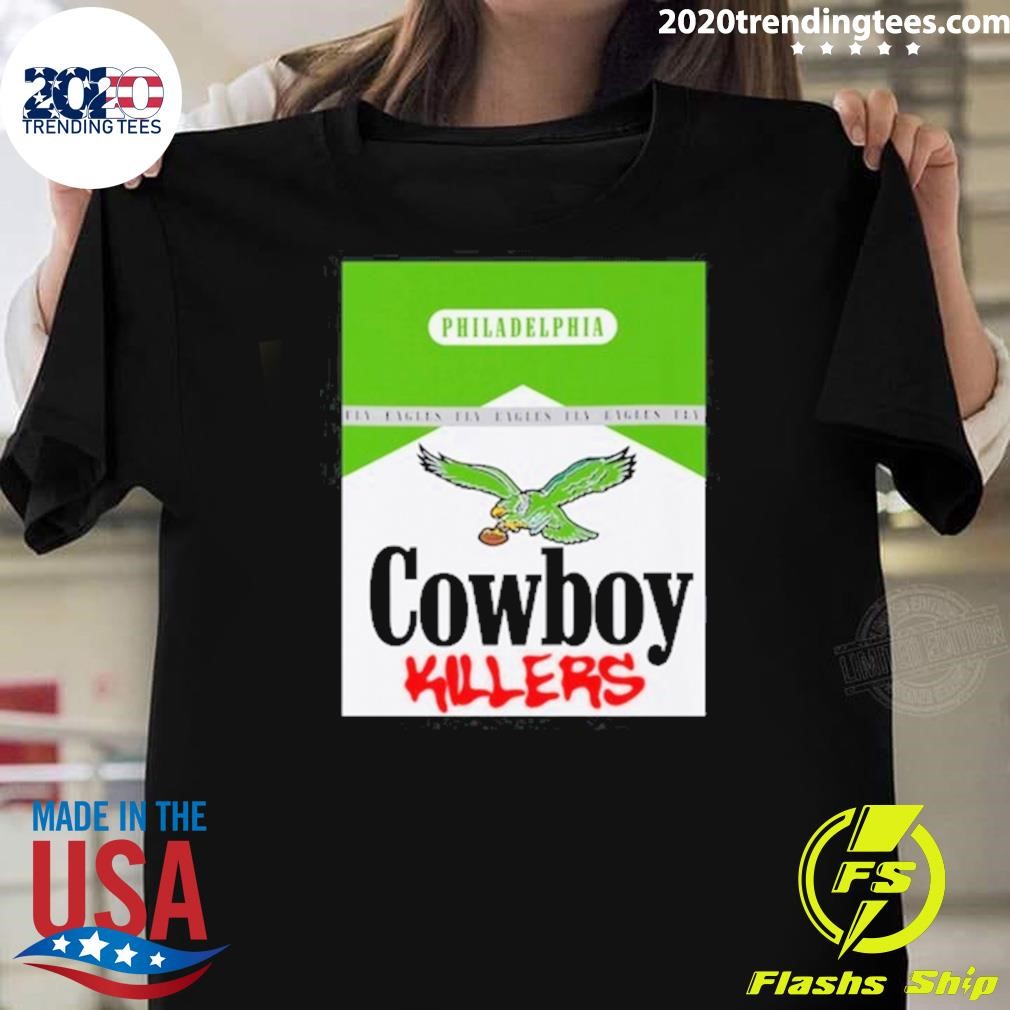 Original Philadelphia Can Eagle Fly Cage Fla Eagle Faye Cowboy Killers Fan New T-shirt