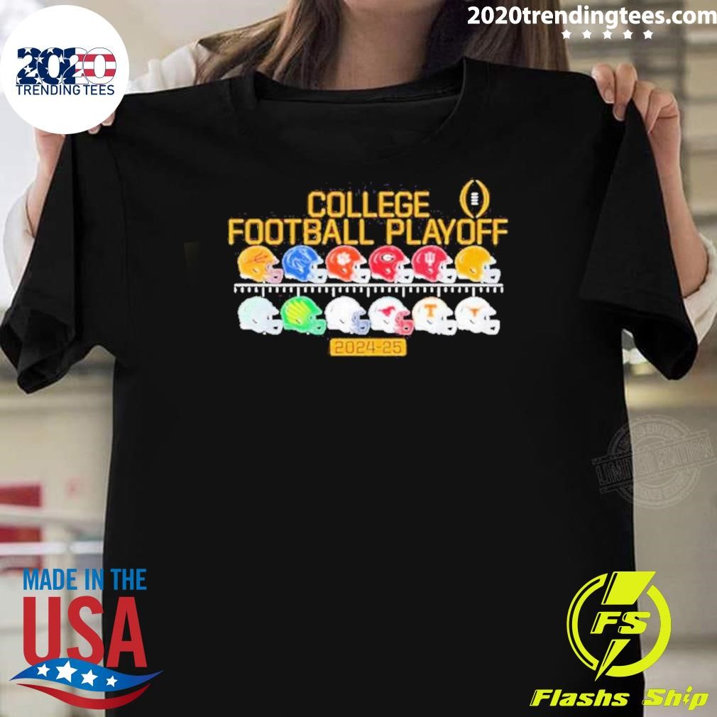 Top 2024 College Football Playoff Bound All Team Helmets T-shirt