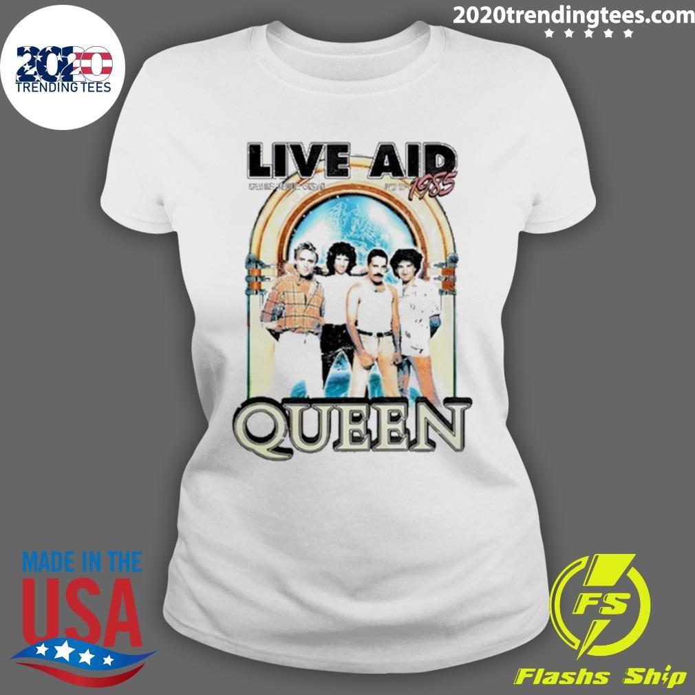 Queen 来日 1985 Tシャツ Original Queen Live AID 1985 Tee T-Shirt - 2020 Trending Tees