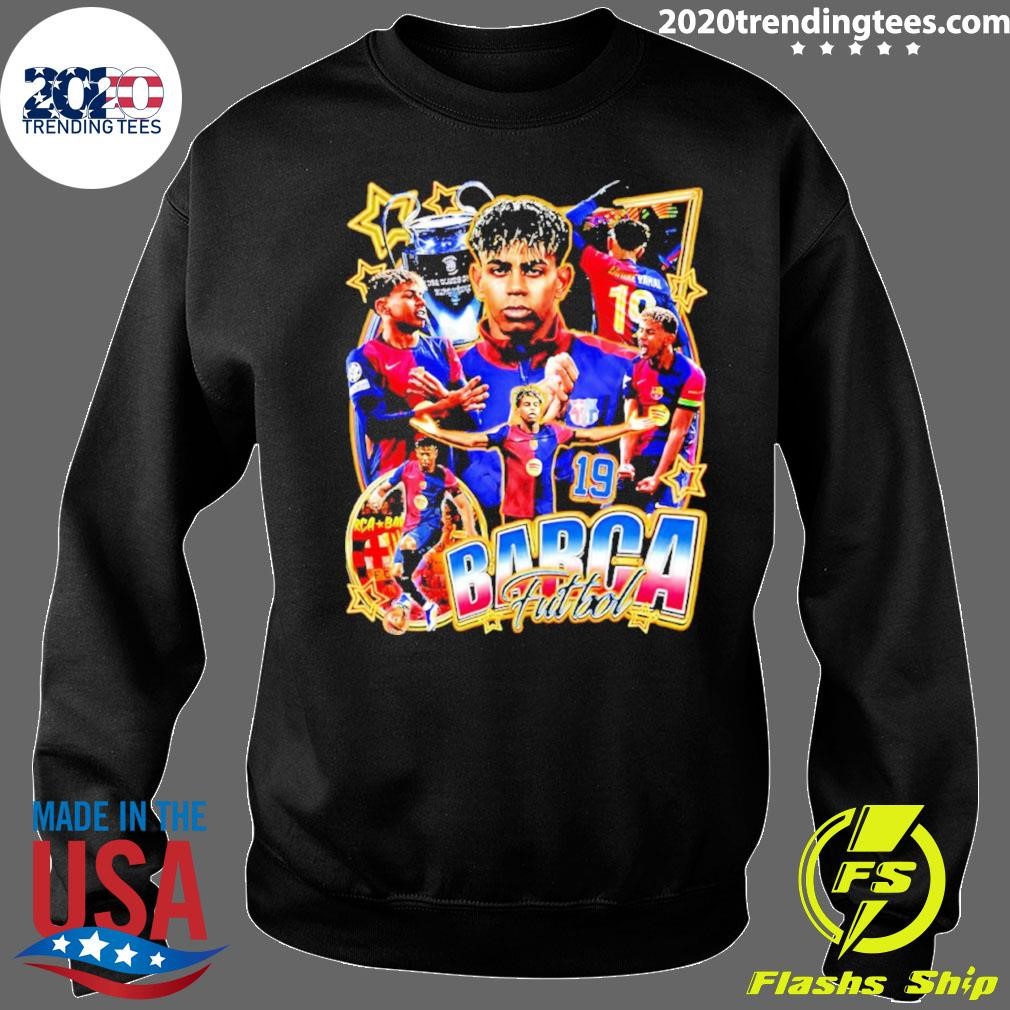 Top Lamine Yamal No.19 Fc Barcelona Signature Graphic 2025 T