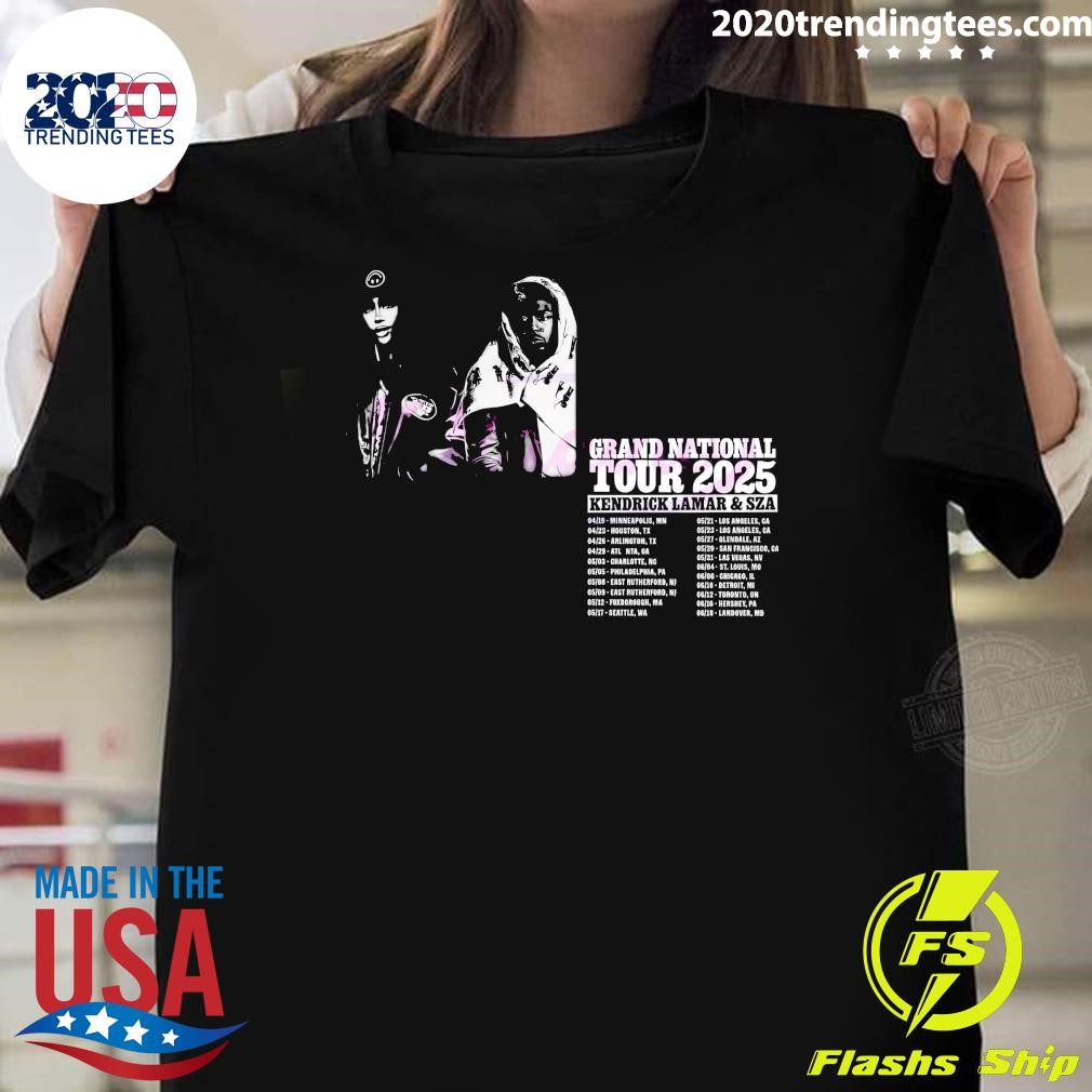 Kendrick Lamar “KL'18” Tシャツ Washed Vintage Rapper Kendrick Lamar & SZA Grand National