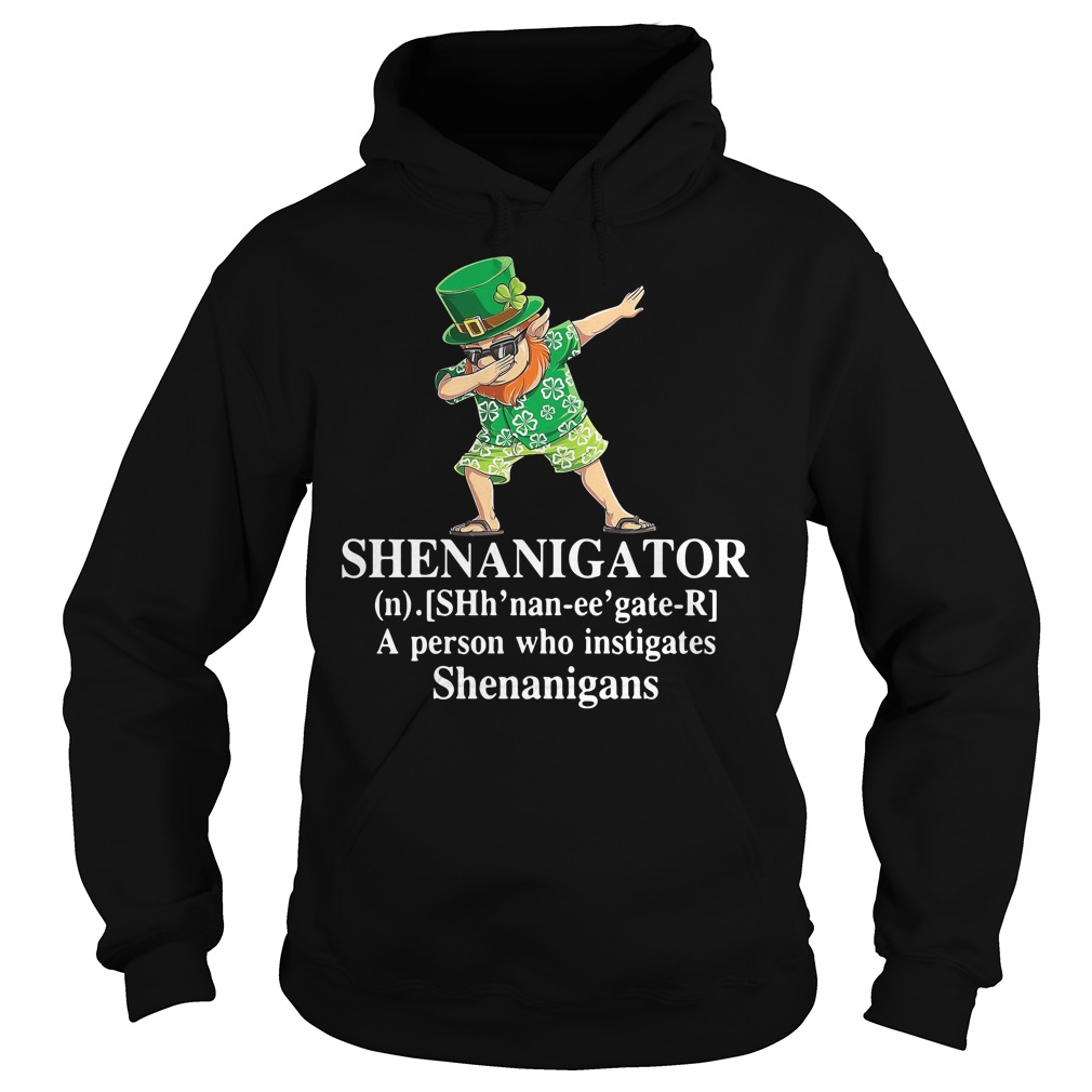 Dabbing Leprechaun Hawaiian Shenanigator A Person Who Instigates Shenanigans Hoodie