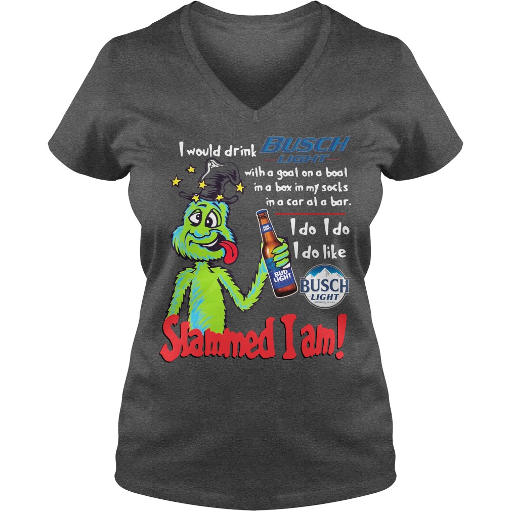 Dr Seuss Slammed I Am I Would Drink Busch Light With A Goat On A Boat Ladies v neck