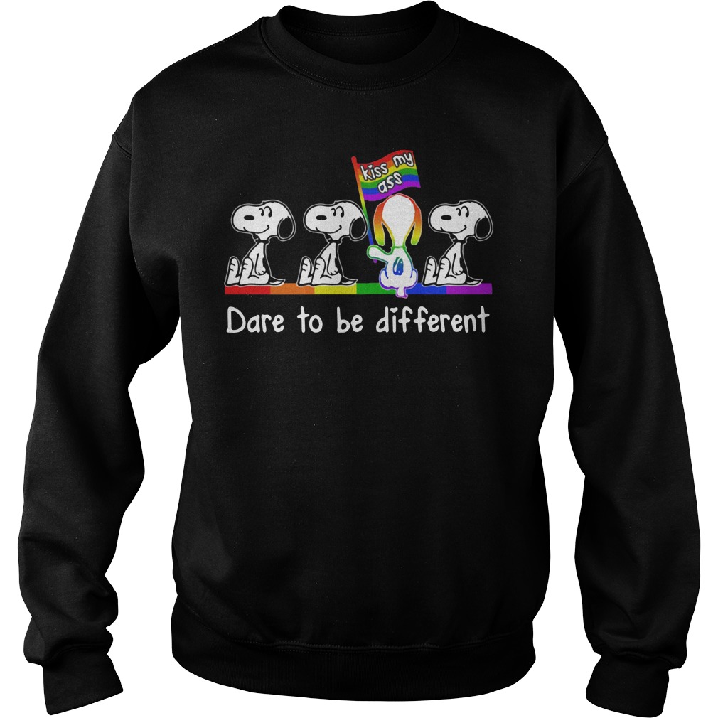 Snoopy kiss my ass dare to be different Sweatshirt