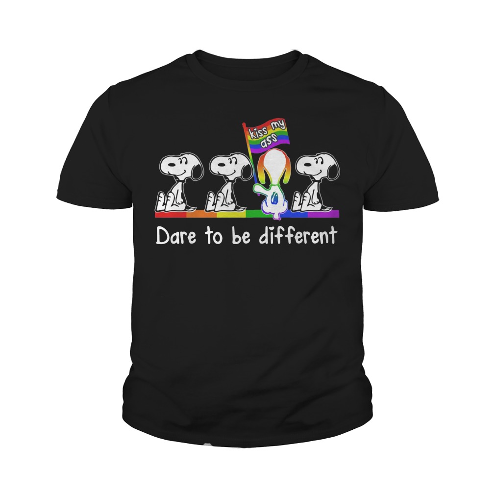 Snoopy kiss my ass dare to be different Youth Shirt