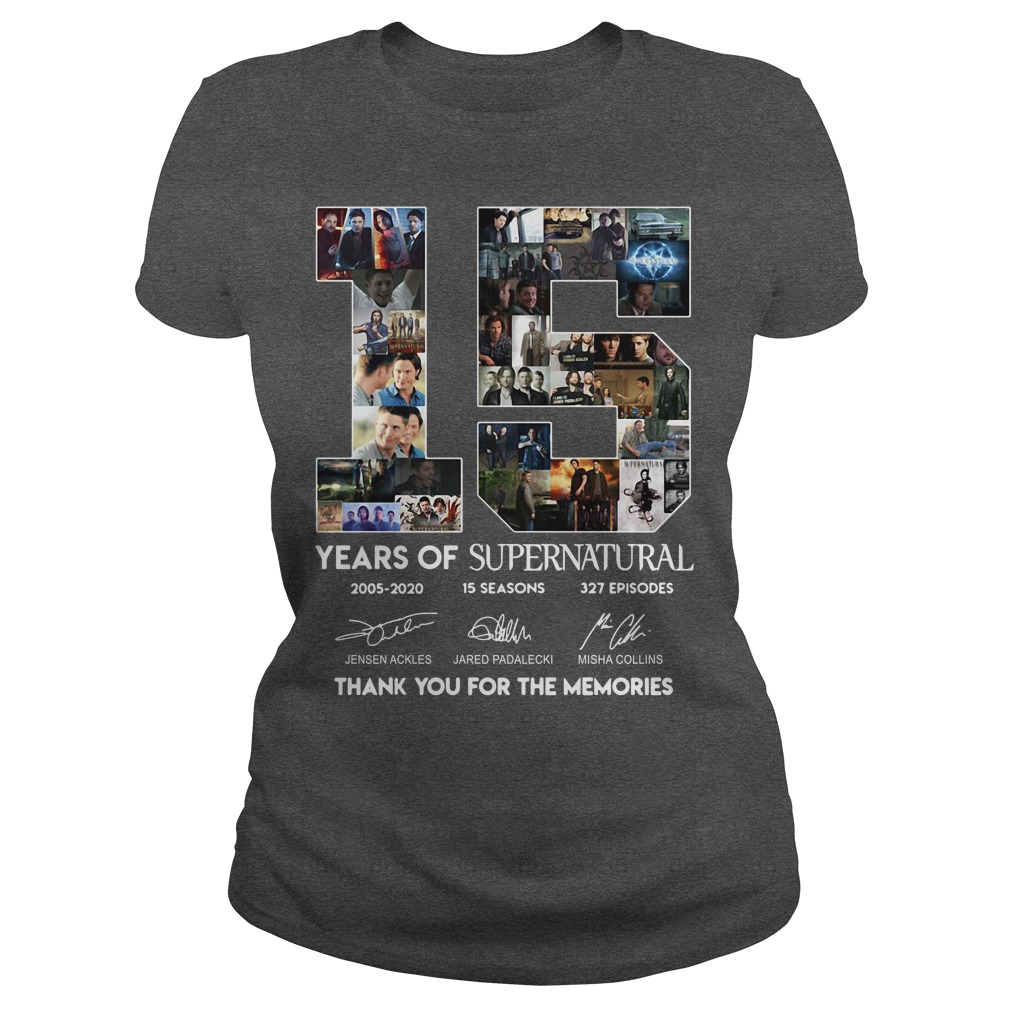 15 years of supernatural thank you for the memories shirt