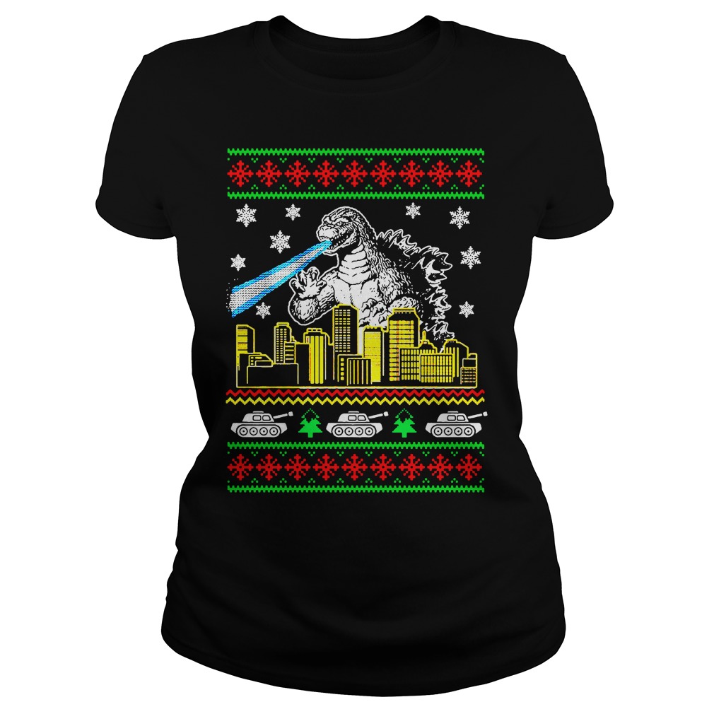 Godzilla Ugly Christmas Sweater, Hoodie, Longsleeve tee and Guys Shirt