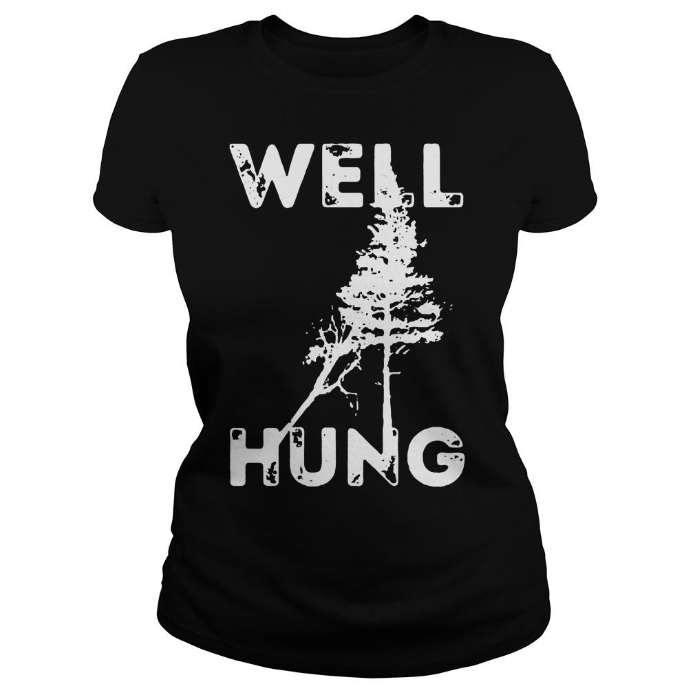 well hung xmas shirt