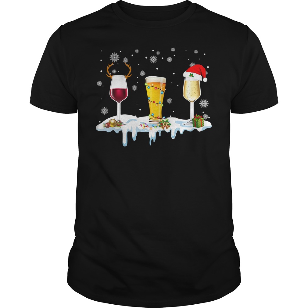 champagne christmas shirt