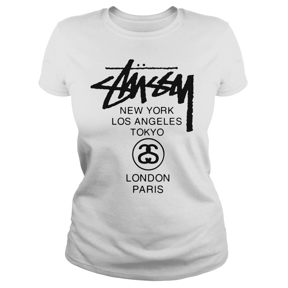 Stussy New York Los Angeles Tokyo London Paris Shirt, hoodie