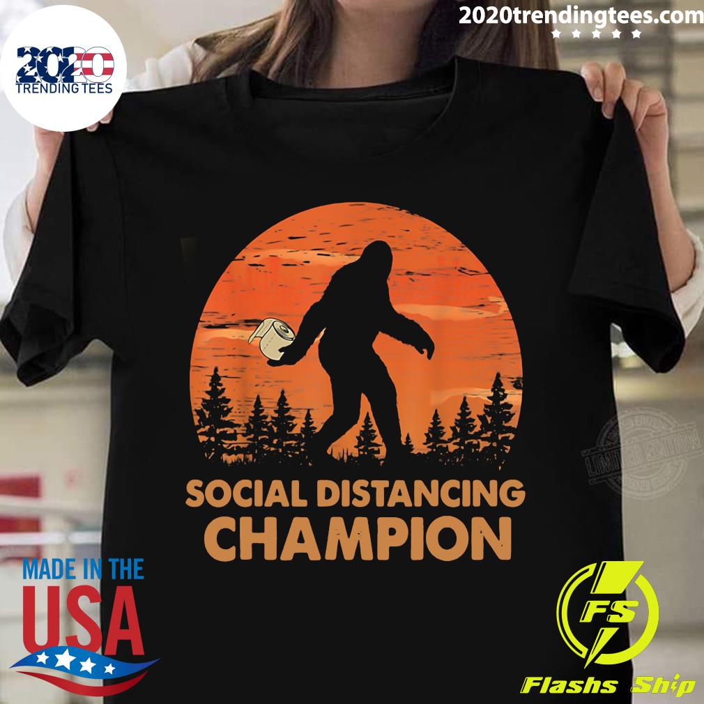 social distancing bigfoot shirt