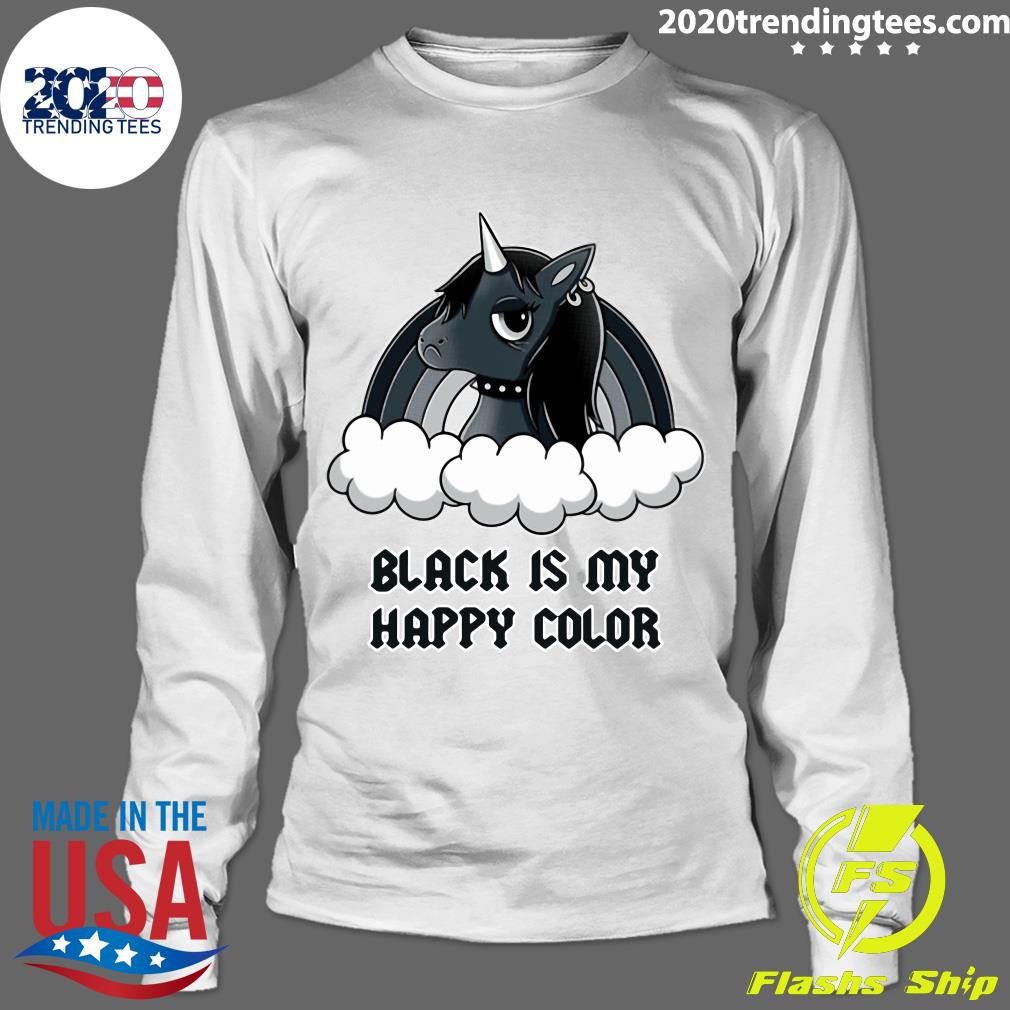 black is my happy color unicorn