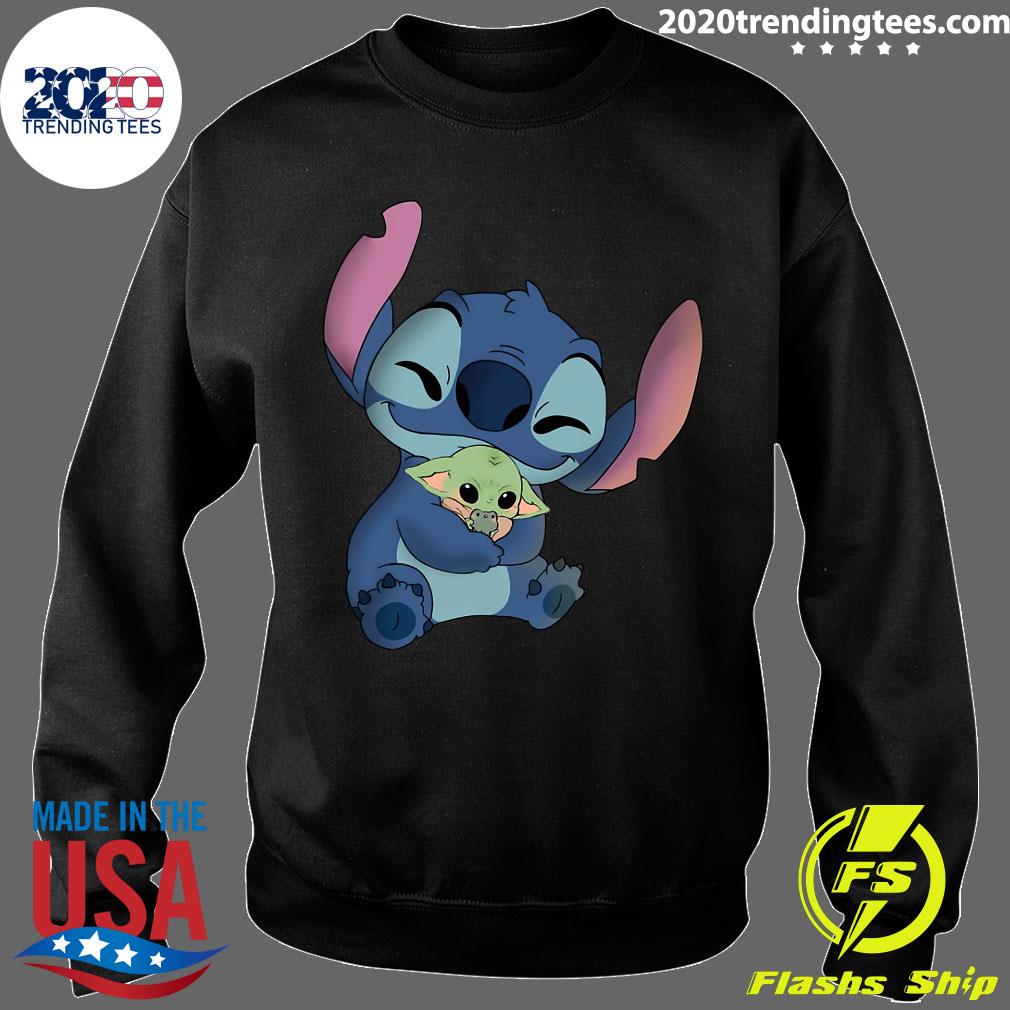 Stitch hug baby yoda shirt - Trend T Shirt Store Online