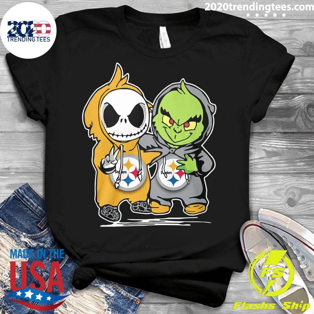 Premium Pittsburgh Steelers Baby Jack Skellington And Baby Grinch Shirt -  Daisy Tshirt